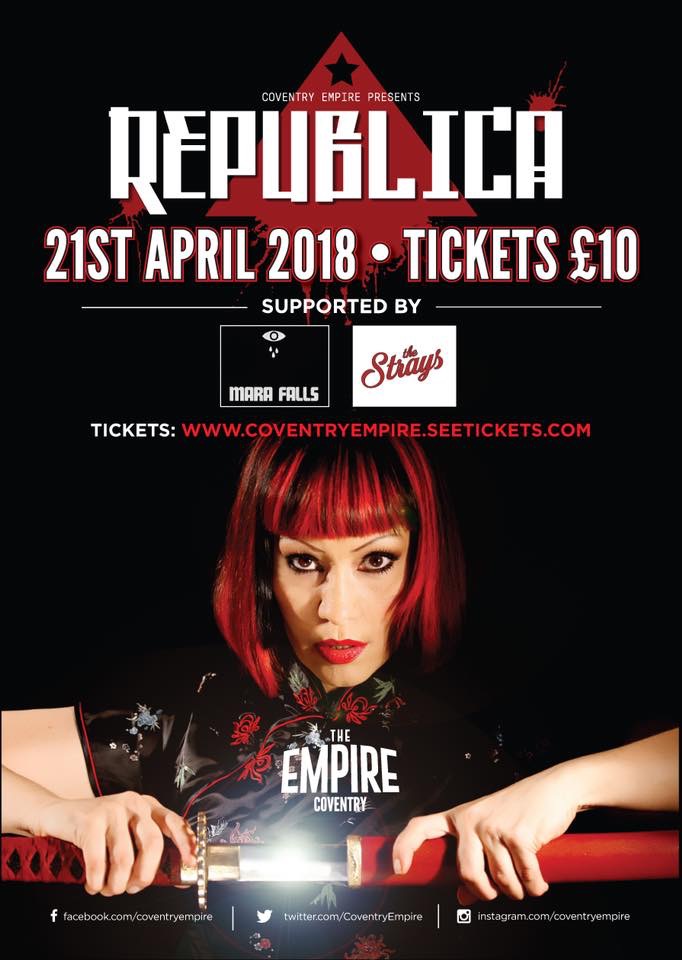 Mara Falls  support Republica @ The Empire, Coventry - 21st April 2018